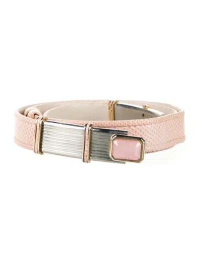 Pre-owned Judith Leiber Vintage Skinny Waist Belt In Pink