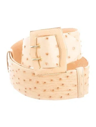 Pre-owned Judith Leiber Waist Belt In Neutrals