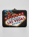 Judith Leiber Welcome To Vegas Beaded Clutch In Black Pattern