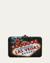 Judith Leiber Welcome To Vegas Beaded Clutch In Black Pattern