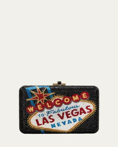 Judith Leiber Welcome To Vegas Beaded Clutch In Black Pattern