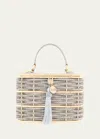 Judith Leiber Willow Woven Crystal Basket Top-handle Bag In Champagne Rhine
