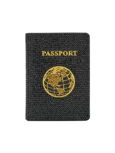 Judith Leiber Women's Leather & Crystal Passport Holder In Black