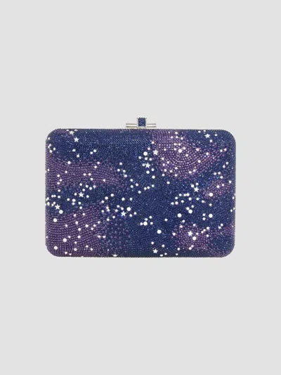 Judith Leiber Women's Slim Slide Galaxy Clutch Embellished Crystal Clutch In Dark Indigo