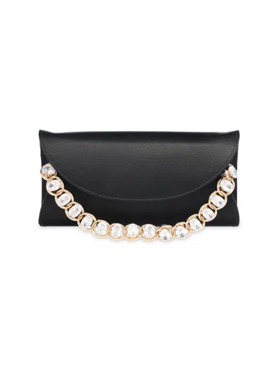 Judith Leiber Women's Taylor Satin Convertible Clutch In Black