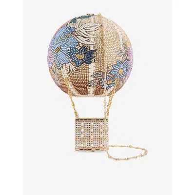 Judith Leiber Womens Champagne Prosecco Multi Hot Air Balloon Floral Fantasy Crystal-embellished Clutch Bag