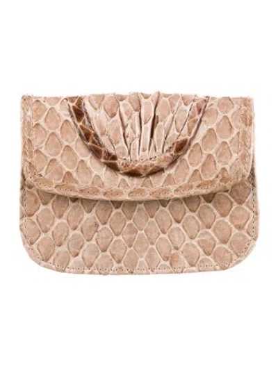 Pre-owned Judith Leiber Womens' Key Holder Wallet In Neutral