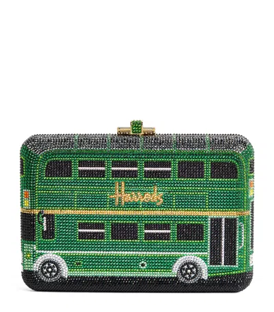 Judith Leiber X Harrods Exclusive Slim Slide Clutch Bag In Green