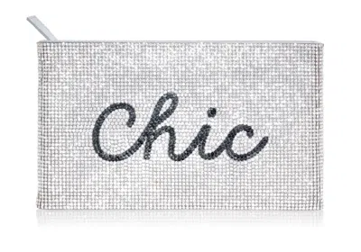 Judith Leiber Zip Pouch In White