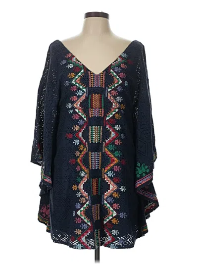 Pre-owned Judith March 3/4 Sleeve Blouse In Blue