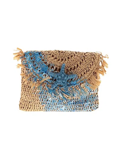 Pre-owned Judith March Clutch In Blue
