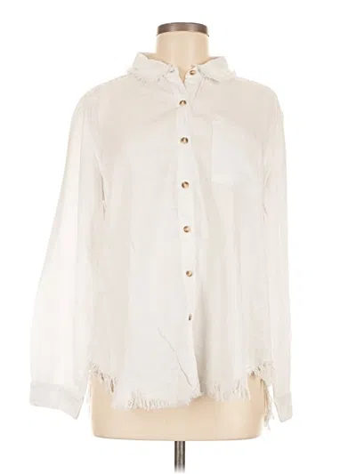 Pre-owned Judith March Long Sleeve Blouse In Ivory