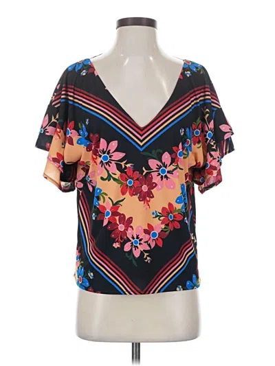 Pre-owned Judith March Short Sleeve Blouse In Black