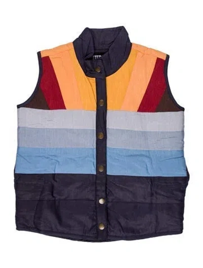 Pre-owned Judith March Kids' Striped Vest In Blue