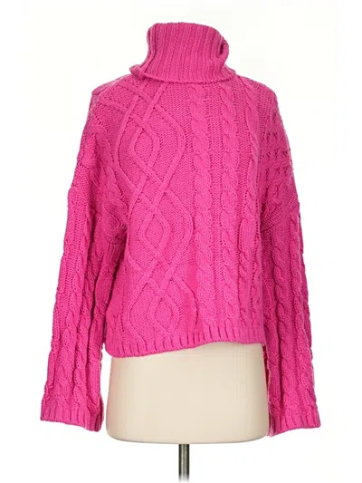 Pre-owned Judith March Turtleneck Sweater In Pink