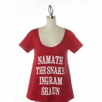 Judith March Women's University Of Alabama Boys Of Fall Tee In Red
