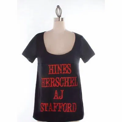 Judith March Women's University Of Georgia Boys Of Fall Tee In Black