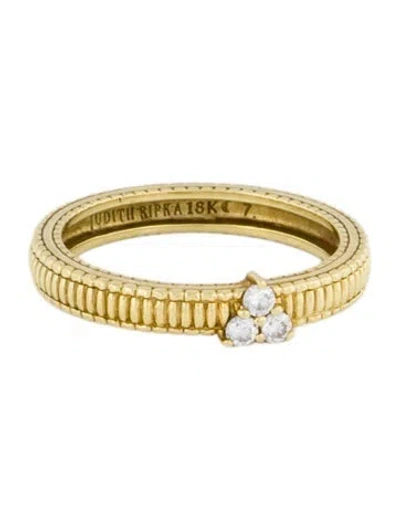 Pre-owned Judith Ripka 18k Diamond Band In Multi