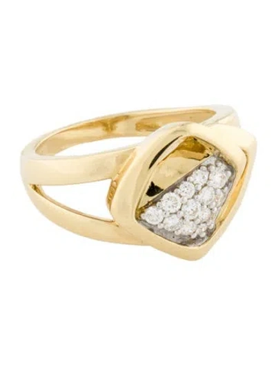 Pre-owned Judith Ripka 18k Diamond Selvaggia Cocktail Ring In Multi