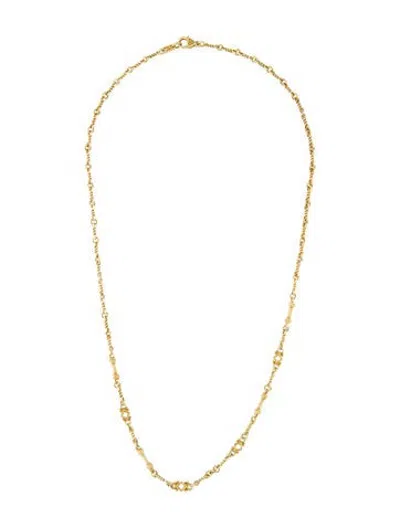 Pre-owned Judith Ripka 18k Diamond Station Chain Necklace, 20" In Multicolor