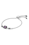 Judith Ripka Adrienne Friendship Bracelet In Silver/purple