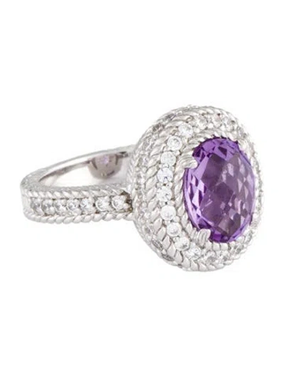 Pre-owned Judith Ripka Amethyst & Cubic Zirconia In Multi