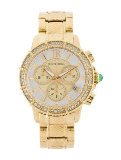 Pre-owned Judith Ripka Chronograph Watch, 38mm In Multi