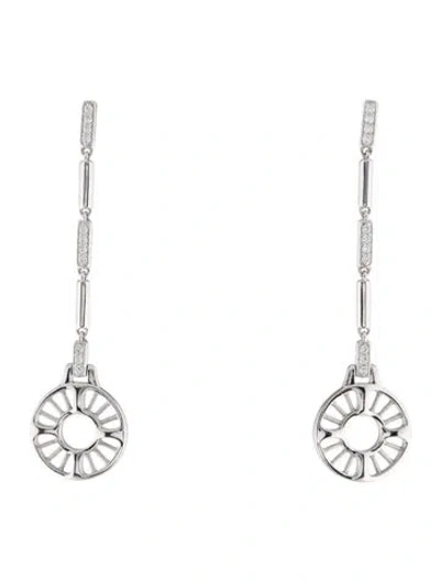 Pre-owned Judith Ripka Cielo Linear Drop Earrings In Multi