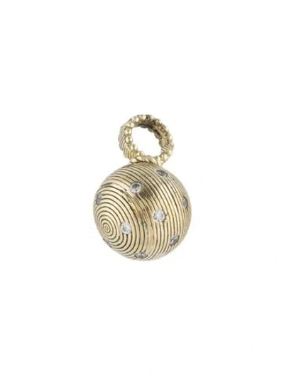 Pre-owned Judith Ripka Cubic Zirconia Ball Pendant In Multi