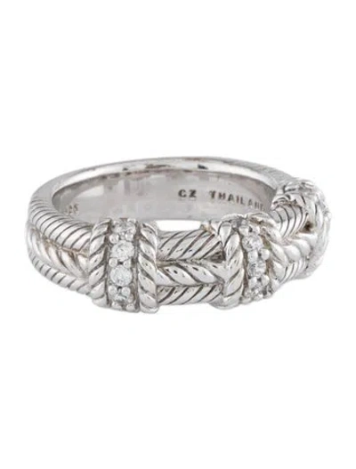 Pre-owned Judith Ripka Cubic Zirconia Band Ring In Multi