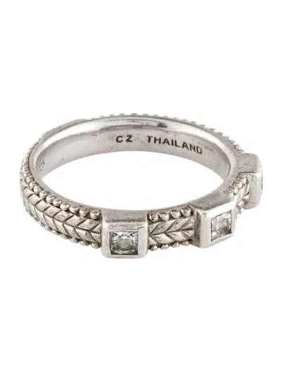 Pre-owned Judith Ripka Cubic Zirconia Band Ring In Multi