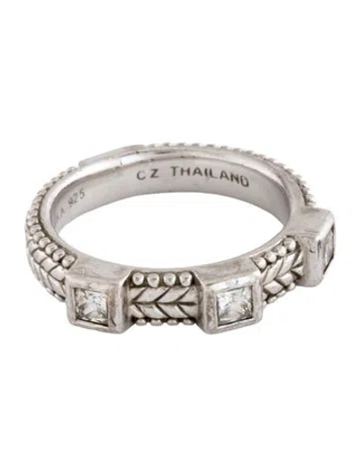 Pre-owned Judith Ripka Cubic Zirconia Band Ring In Multicolor