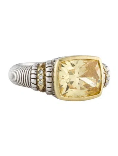 Pre-owned Judith Ripka Cubic Zirconia Cocktail Ring In Multi