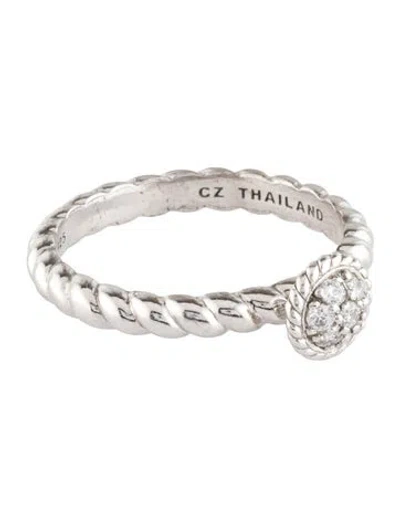 Pre-owned Judith Ripka Cubic Zirconia Cocktail Ring In Multi