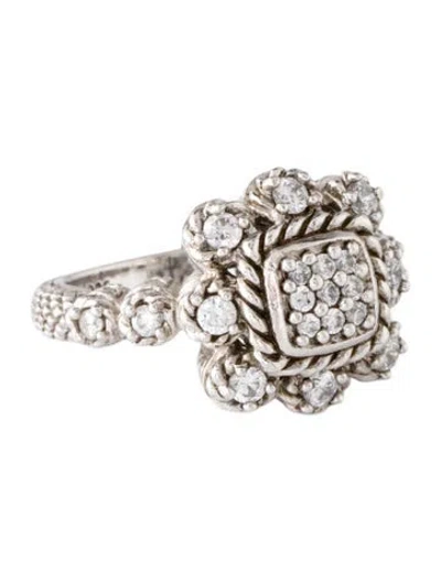 Pre-owned Judith Ripka Cubic Zirconia Cocktail Ring In Multi