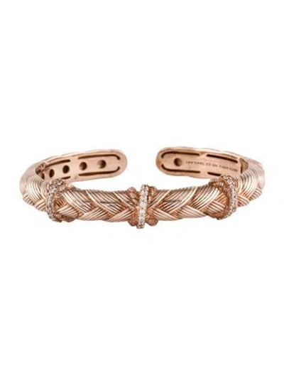 Pre-owned Judith Ripka Cubic Zirconia Cuff Bangle Bracelet, 6.25" In Multi