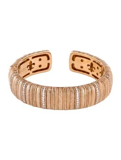 Pre-owned Judith Ripka Cubic Zirconia Cuff Bracelet, 6.25" In Multi