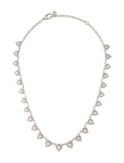 Pre-owned Judith Ripka Cubic Zirconia Dew Drop Collar Necklace, 20" In Multi