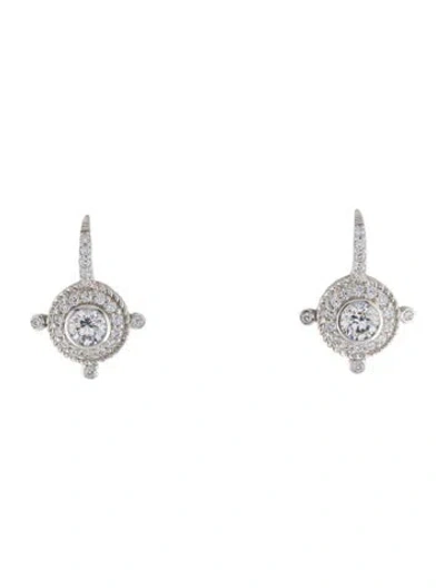 Pre-owned Judith Ripka Cubic Zirconia Drop Earrings In Multi