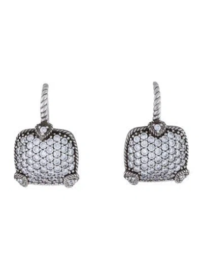 Pre-owned Judith Ripka Cubic Zirconia Drop Earrings In Multi