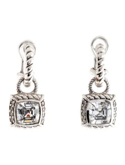 Pre-owned Judith Ripka Cubic Zirconia Drop Earrings In Multi