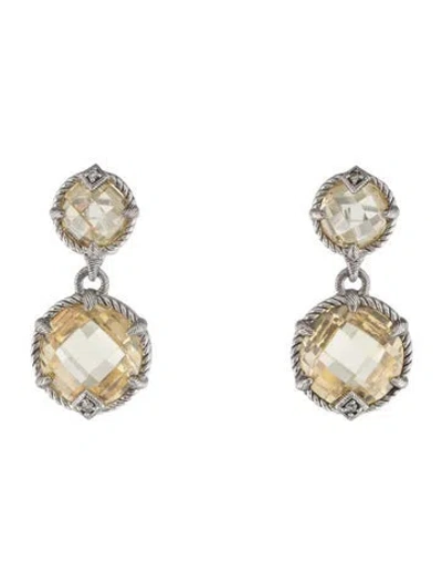 Pre-owned Judith Ripka Cubic Zirconia Earclip Earrings In Multi