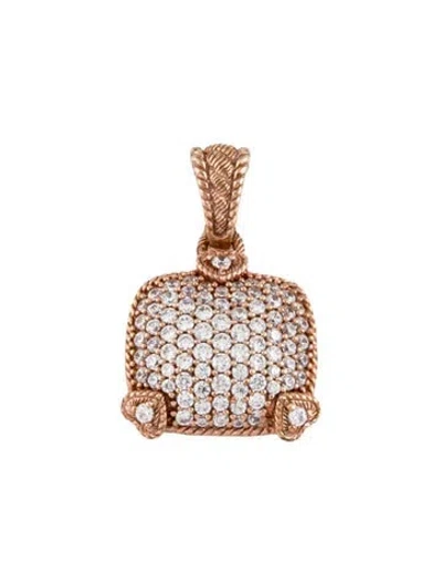 Pre-owned Judith Ripka Cubic Zirconia Enhancer Pendant In Multi