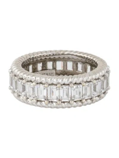 Pre-owned Judith Ripka Cubic Zirconia Eternity Band In Multi