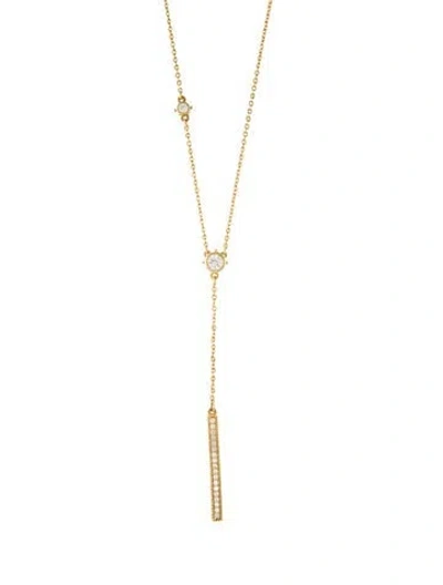Pre-owned Judith Ripka Cubic Zirconia Lavalier Necklace, 20" In Multi