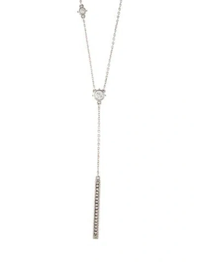 Pre-owned Judith Ripka Cubic Zirconia Lavalier Necklace, 20" In Multi