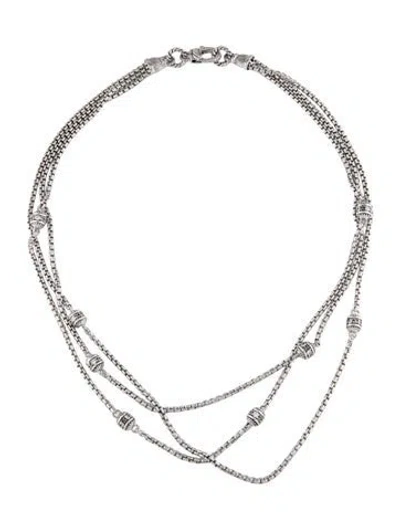 Pre-owned Judith Ripka Cubic Zirconia Multi-strand Necklace, 18.5"