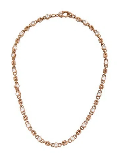 Pre-owned Judith Ripka Cubic Zirconia Necklace, 16" In Multicolor