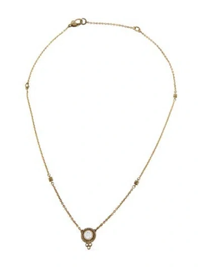 Pre-owned Judith Ripka Cubic Zirconia Pendant Necklace, 20" In Multicolor