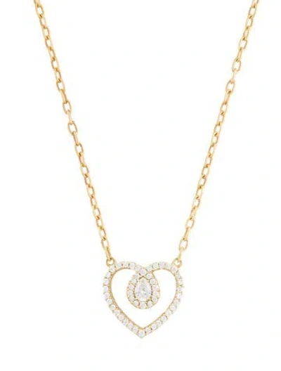 Pre-owned Judith Ripka Cubic Zirconia Pendant Necklace, 20" In Transparent